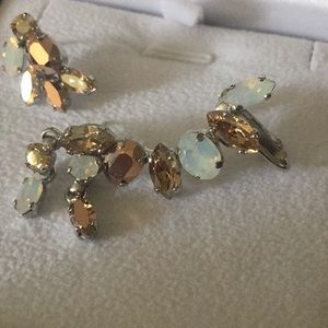 Custom made asymmetrical ear crawler earrings